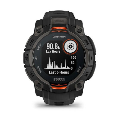 Смарт-часы Garmin Instinct 3, 45 мм, 22 мм, Bluetooth, Solar Black, Черный