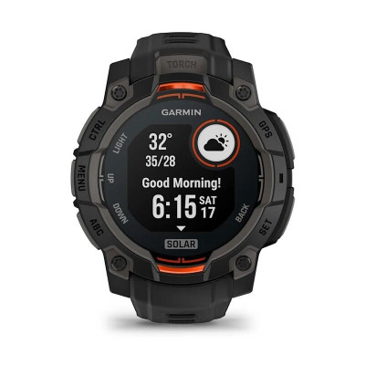 Смарт-часы Garmin Instinct 3, 45 мм, 22 мм, Bluetooth, Solar Black, Черный