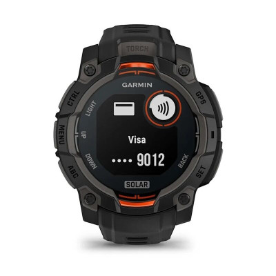 Смарт-часы Garmin Instinct 3, 45 мм, 22 мм, Bluetooth, Solar Black, Черный