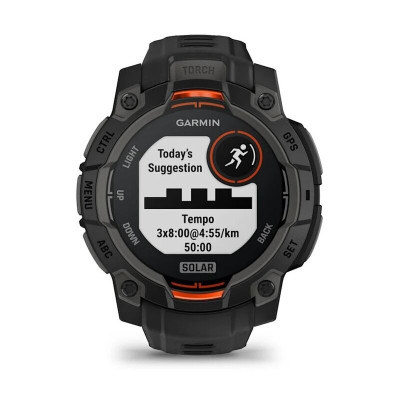 Смарт-часы Garmin Instinct 3, 45 мм, 22 мм, Bluetooth, Solar Black, Черный