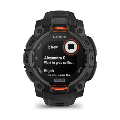 Смарт-часы Garmin Instinct 3, 45 мм, 22 мм, Bluetooth, Solar Black, Черный