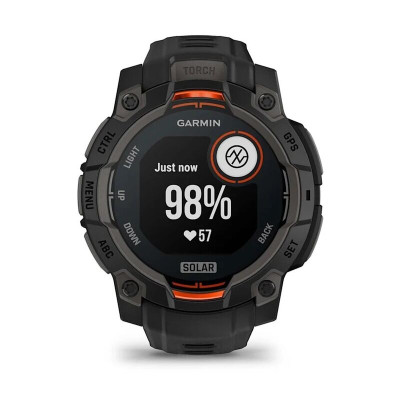 Смарт-часы Garmin Instinct 3, 45 мм, 22 мм, Bluetooth, Solar Black, Черный