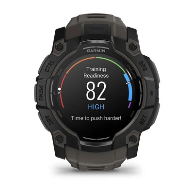 Смарт-часы Garmin Instinct 3, 45 мм, 22 мм, Bluetooth, Whitestone/Bolt Blue, Светло-серый