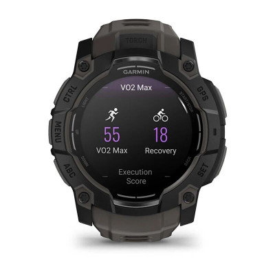 Смарт-часы Garmin Instinct 3, 45 мм, 22 мм, Bluetooth, Whitestone/Bolt Blue, Светло-серый