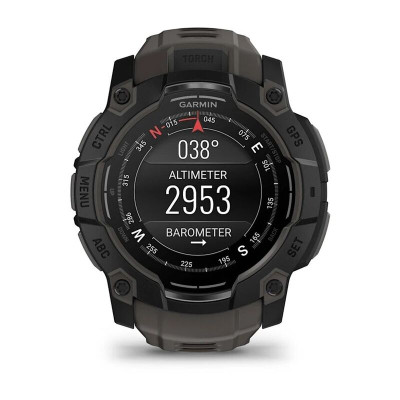 Смарт-часы Garmin Instinct 3, 45 мм, 22 мм, Bluetooth, Whitestone/Bolt Blue, Светло-серый