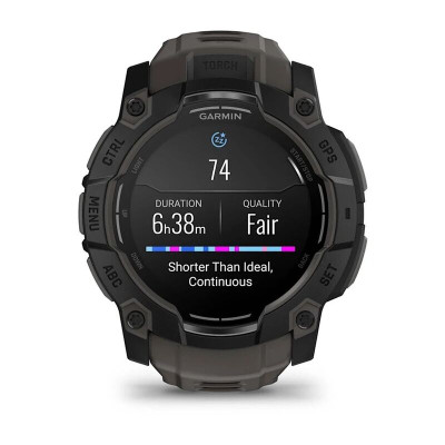 Смарт-часы Garmin Instinct 3, 45 мм, 22 мм, Bluetooth, Whitestone/Bolt Blue, Светло-серый