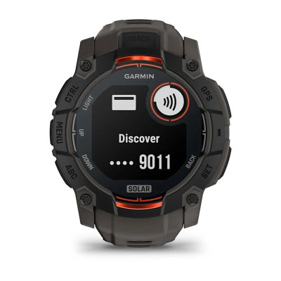Garmin Instinct 3 Solar 50 мм, Black with Charcoal Band Garmin Instinct 3 Solar 50 мм, Black with Charcoal Band