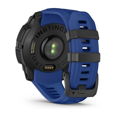 Смарт-часы Garmin Instinct 3, 45 мм, 22 мм, Bluetooth, Black with Bolt Blue, Черный с синим ремешком