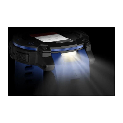 Смарт-часы Garmin Instinct 3, 45 мм, 22 мм, Bluetooth, Black with Bolt Blue, Черный с синим ремешком