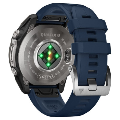 Garmin QUATIX 8, 47 мм, титан/синий