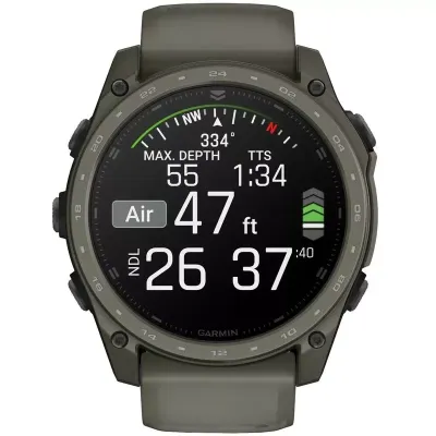 Смарт-часы Garmin Tactix 8 Amoled Sapphire, 51 мм, Bluetooth, Olive Drab, темно-зеленый