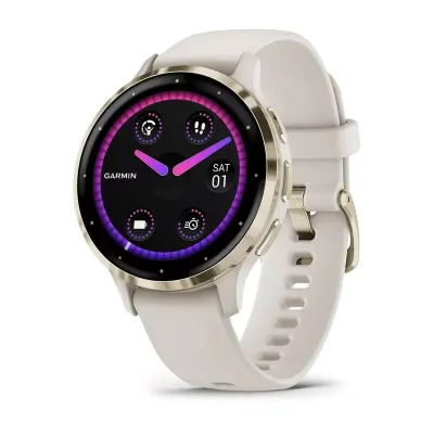 Смарт-часы Garmin Venu 3S, 41 мм, 18 мм, Bluetooth, Cream Gold, слоновая кость