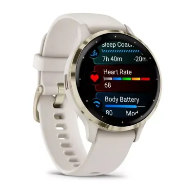 Смарт-часы Garmin Venu 3S, 41 мм, 18 мм, Bluetooth, Cream Gold, слоновая кость