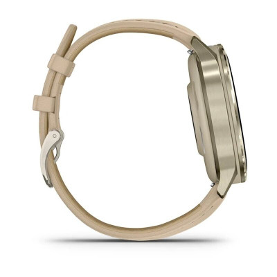 Смарт-часы Garmin Venu 4 41mm, 18 мм, Bluetooth, Lunar Gold Leather, Золотистый