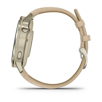 Смарт-часы Garmin Venu 4 41mm, 18 мм, Bluetooth, Lunar Gold Leather, Золотистый