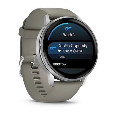 Смарт-часы Garmin Venu 4 45mm, Bluetooth, Silver Grey, серебристый с серым