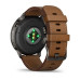 Смарт-часы Garmin Venu 4 45mm, Bluetooth, Slate Black Leather Brown, черный с коричневой кожей Смарт-часы Garmin Venu 4 45mm, Bluetooth, Slate Black Leather Brown, черный с коричневой кожей