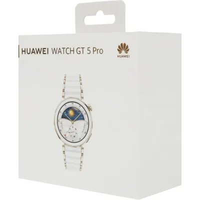 Умные часы Huawei Watch GT 5 Pro, 46 мм, керамический белый