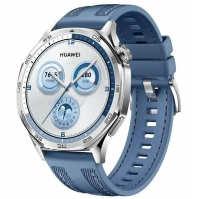Смарт-часы Huawei Watch GT 5, 46 мм, 140-210 мм, Bluetooth, Woven Blue, синий Смарт-часы Huawei Watch GT 5, 46 мм, 140-210 мм, Bluetooth, Woven Blue, синий