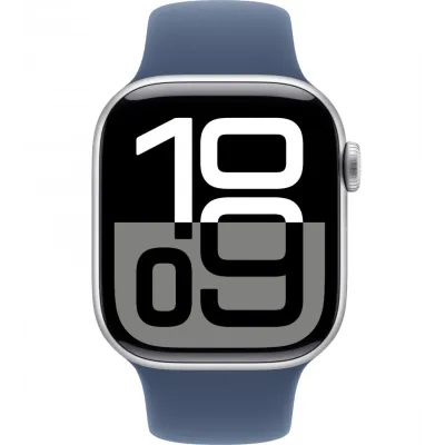 Умные часы Apple Watch Series 10 42mm Silver Aluminum Case with Denim Sport Band (M/L)