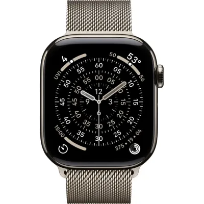 Apple Watch Series 11 46 мм, натуральный титан