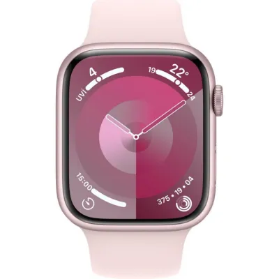 Умные часы Apple Watch Series 9 45mm Pink Aluminum Case with Pink Sport Band (S/M)
