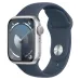 Умные часы Apple Watch Series 9 41mm Silver Aluminum Case with Storm Blue Sport Band (M/L)