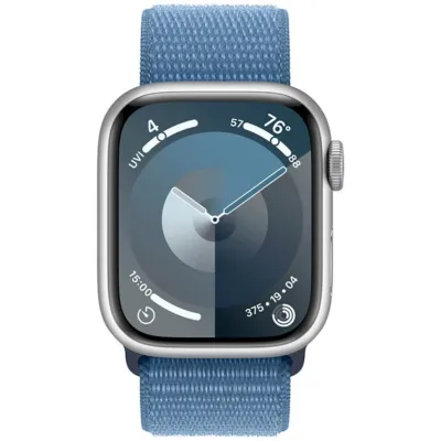 Умные часы Apple Watch Series 9 45mm Silver Aluminum Case with Blue Sport Loop Умные часы Apple Watch Series 9 45mm Silver Aluminum Case with Blue Sport Loop