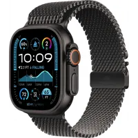 Смарт-часы Apple Watch Ultra 2 2024, 49 мм, LTE, Black Titanium Case with Black Titanium Milanese Loop (S), черный титан с черным титановым ремешком