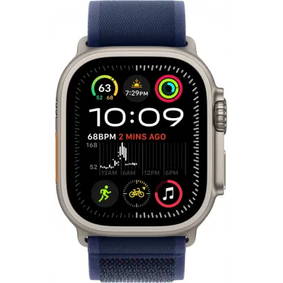Apple Watch Ultra 2 49 мм, LTE, натуральный титан с ремешком Blue Trail Loop (M/L) Apple Watch Ultra 2 49 мм, LTE, натуральный титан с ремешком Blue Trail Loop (M/L)