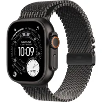 Apple Watch Ultra 3 49 мм Black Titanium, Black Milanese Loop (S)