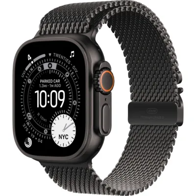 Apple Watch Ultra 3 49 мм Black Titanium, Black Milanese Loop (L) Apple Watch Ultra 3 49 мм Black Titanium, Black Milanese Loop (L)