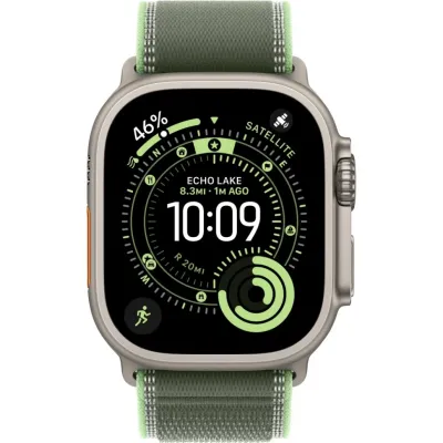 Умные часы Apple Watch Ultra 3 2025 49mm Natural Titanium Case with Green/Neon Trail Loop (M/L)