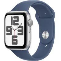 Смарт-часы Apple Watch SE 2024 (M/L), 44mm, Bluetooth, Silver/Denim, серебристый/джинсовый