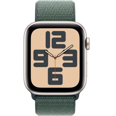 Умные часы Apple Watch SE 2024 44mm Starlight Aluminum Case with Lake Green Sport Loop Умные часы Apple Watch SE 2024 44mm Starlight Aluminum Case with Lake Green Sport Loop