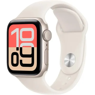 Смарт-часы Apple Watch SE 3 (M/L) 40мм, Starlight Aluminum Case with Starlight Sport Band (Сияющая звезда)