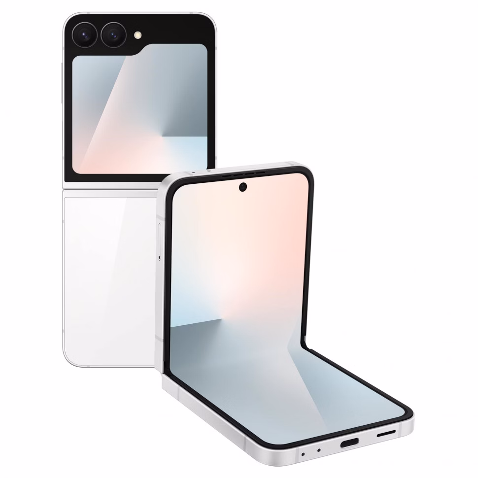 Смартфон Samsung Galaxy Z Flip 7 FE, 8/128 ГБ, Dual: nano SIM + eSIM, White, белый